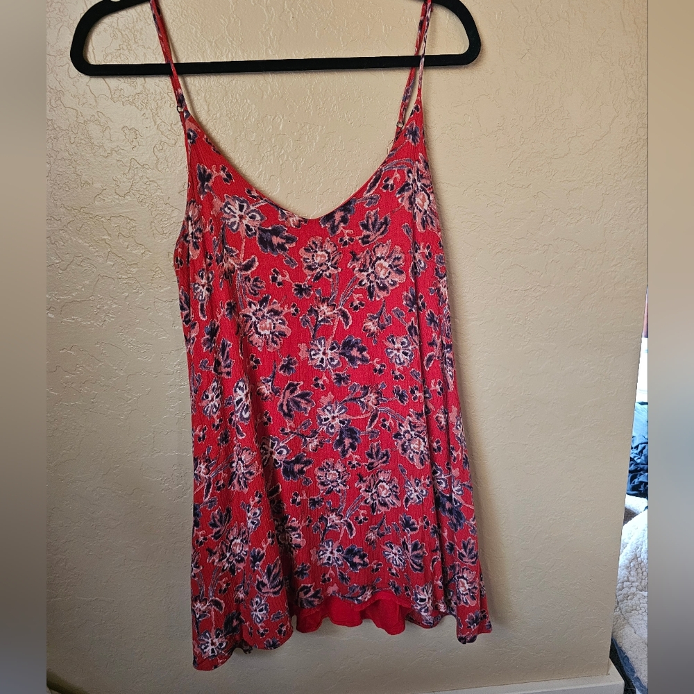 Red Floral Mini Dress